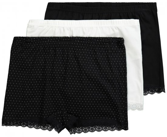 Ulla Popken 827286 Culotte confezione da 3 Nero - Slip - 