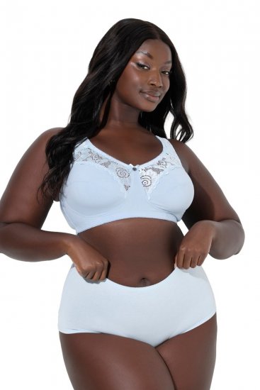 Ulla Popken 827465 Slip hipster con pizzo confezione da 3 Blu - Slip - 