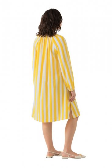 Ulla Popken 827653 Abito a righe Giallo - Vestiti midi - Abiti midi taglie comode