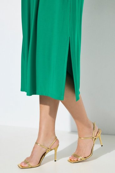 Ulla Popken 827908 Abito in jersey senza maniche Verde - Abiti in jersey - 