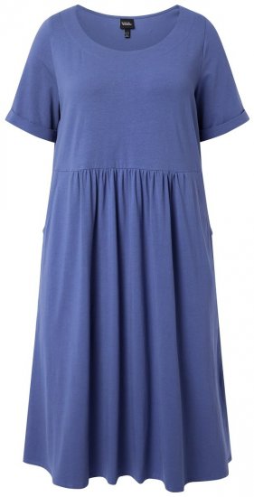 Ulla Popken 827920 Abito in jersey a maniche corte Blu - Abiti in jersey - 