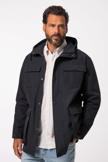 JP1880 828706 Giacca antipioggia con zip nascosta Blu navy - Giubbotti - Giubbotti Uomo Taglie Forti