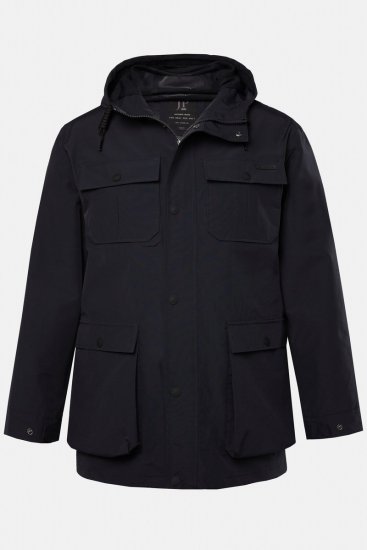JP1880 828706 Giacca antipioggia con zip nascosta Blu navy - Giubbotti - Giubbotti Uomo Taglie Forti