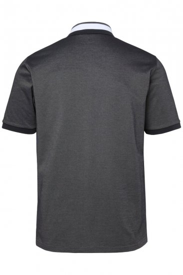 JAY-PI Quickdry Two-Tone Golf Poloshirt Black - Polo - Polo Uomo Taglie Forti