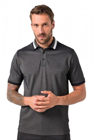 JAY-PI Quickdry Two-Tone Golf Poloshirt Black - Polo - Polo Uomo Taglie Forti