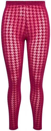 Ulla Popken 828982 Collant senza piede a quadri Rosso bacca - Collant & calzini - 