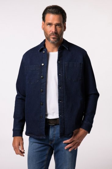 JP1880 829251 Giacca di jeans con fodera teddy Blu scuro - Giubbotti - Giubbotti Uomo Taglie Forti