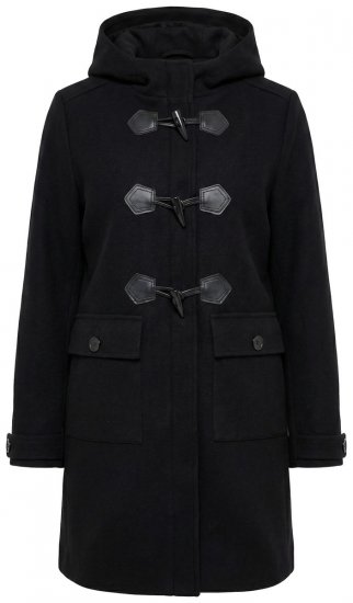 Ulla Popken 829347 Montgomery Nero - Cappotti - Cappotti taglie forti da donna