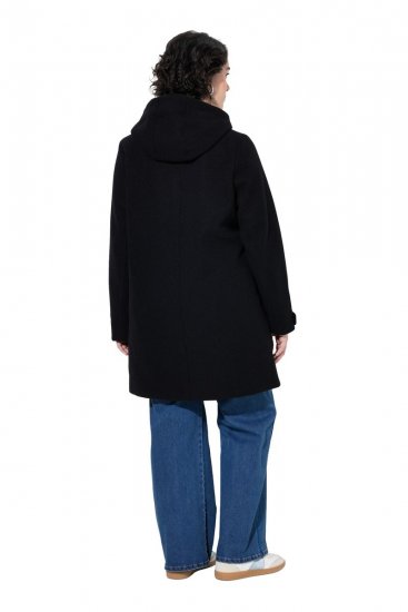 Ulla Popken 829347 Montgomery Nero - Cappotti - Cappotti taglie forti da donna