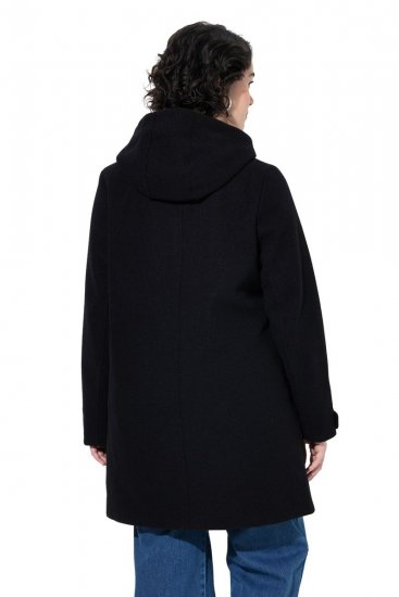 Ulla Popken 829347 Montgomery Nero - Cappotti - Cappotti taglie forti da donna