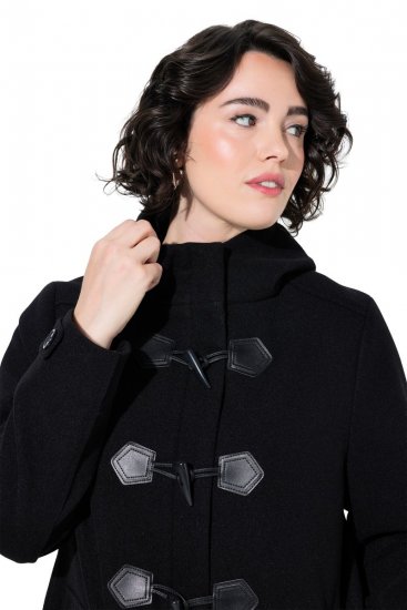 Ulla Popken 829347 Montgomery Nero - Cappotti - Cappotti taglie forti da donna