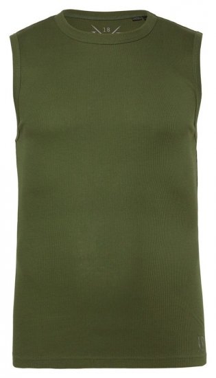 JP1880 Undershirt Rib Jersey Green - Magliette - Magliette Uomo Taglie Forti
