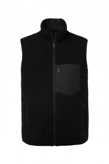 Jay-Pi 829716 Gilet reversibile con teddy Nero - Giubbotti - Giubbotti Uomo Taglie Forti