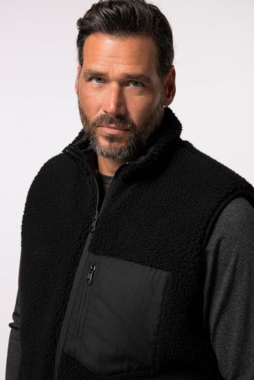 Jay-Pi 829716 Gilet reversibile con teddy Nero - Giubbotti - Giubbotti Uomo Taglie Forti