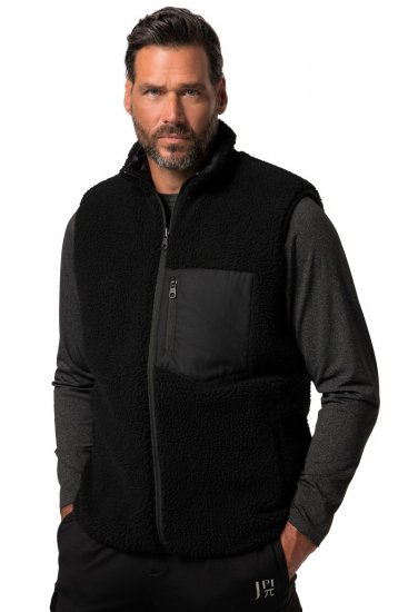 Jay-Pi 829716 Gilet reversibile con teddy Nero - Giubbotti - Giubbotti Uomo Taglie Forti