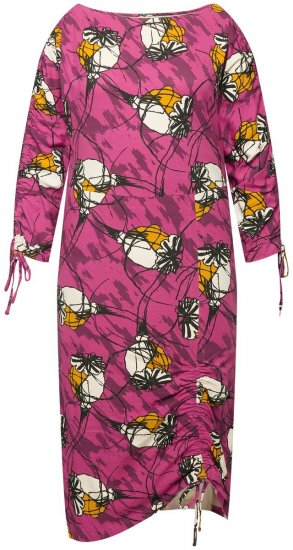 Ulla Popken 830151 Abito a fiori Rosa - Vestiti maxi - Abiti maxi taglie forti