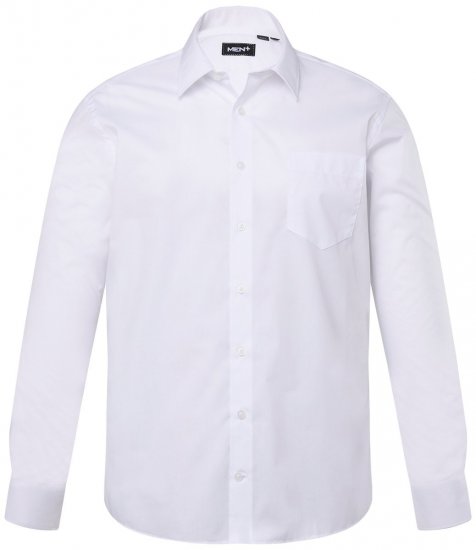 Men+ 753 Camicia business manica lunga con collo classico Bianco - Camicie - Camicie Taglie Forti Uomo
