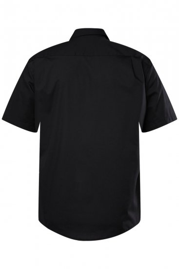 Men+ 756 Camicia business manica corta con collo classico Nero - Camicie - Camicie Taglie Forti Uomo
