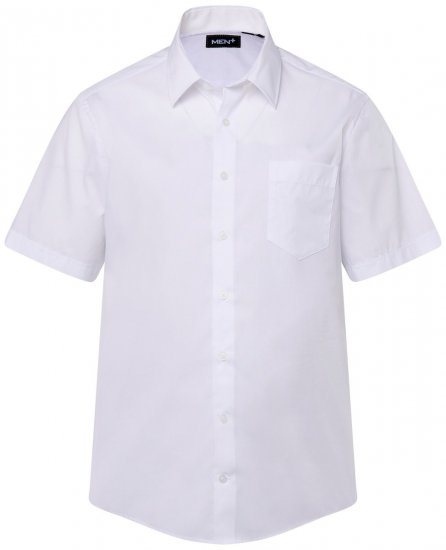 Men+ 756 Camicia business manica corta con collo classico Bianco - Camicie - Camicie Taglie Forti Uomo