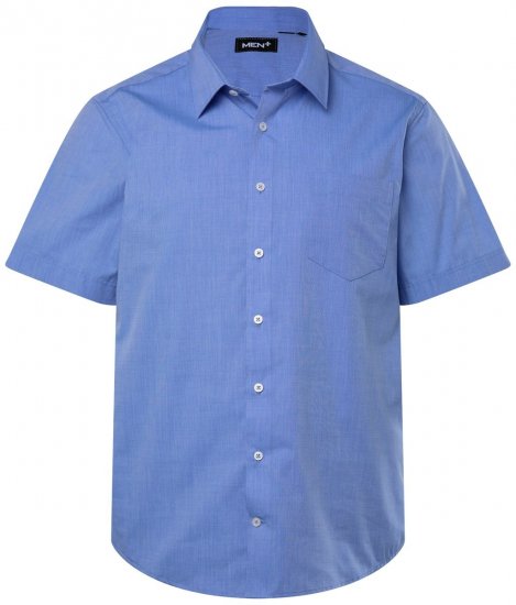 Men+ 756 Camicia business manica corta con collo classico Azzurro - Camicie - Camicie Taglie Forti Uomo