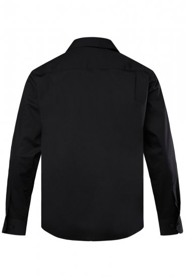 Men+ 757 Camicia business manica lunga con collo aperto Nero - Camicie - Camicie Taglie Forti Uomo