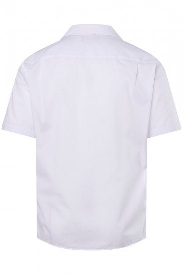 Men+ 758 Camicia business manica corta con collo aperto Bianco - Camicie - Camicie Taglie Forti Uomo