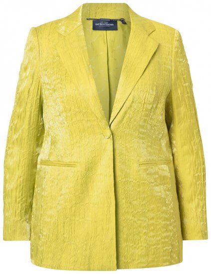 Ulla Popken 830767 Blazer stropicciato Verde chiaro - Blazer - Blazer Taglie Forti da Donna