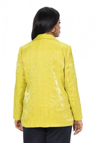 Ulla Popken 830767 Blazer stropicciato Verde chiaro - Blazer - Blazer Taglie Forti da Donna