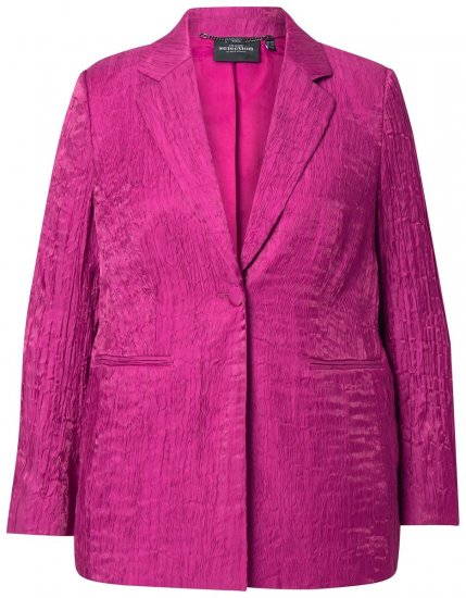 Ulla Popken 830767 Blazer effetto stropicciato Magenta - Blazer - Blazer Taglie Forti da Donna