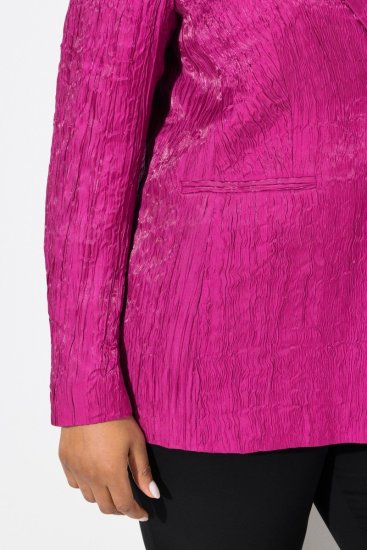 Ulla Popken 830767 Blazer effetto stropicciato Magenta - Blazer - Blazer Taglie Forti da Donna