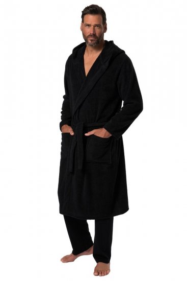 JP1880 Bathrobe Terry Black - Intimo & costumi da bagno - Intimo Taglie Forti Uomo