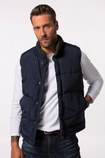 JP1880 831193 Gilet con fodera teddy Blu scuro - Giubbotti - Giubbotti Uomo Taglie Forti
