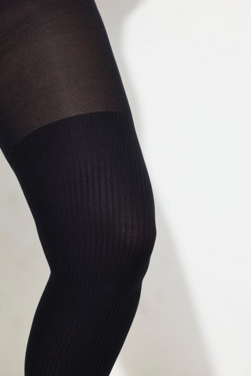 Ulla Popken 831196 Calze sopra il ginocchio 80 den Nero - Collant & calzini - 
