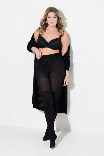 Ulla Popken 831196 Calze sopra il ginocchio 80 den Nero - Collant & calzini - 