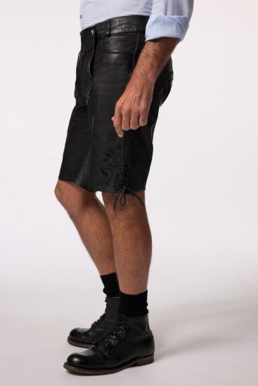 JP1880 831257 Short in pelle nappa Nero - Shorts - Pantaloncini Uomo Taglie Forti