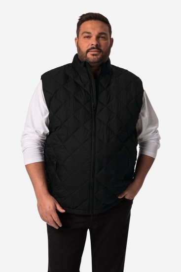 Men+ 578 Gilet trapuntato con collo alto Nero - Giubbotti - Giubbotti Uomo Taglie Forti
