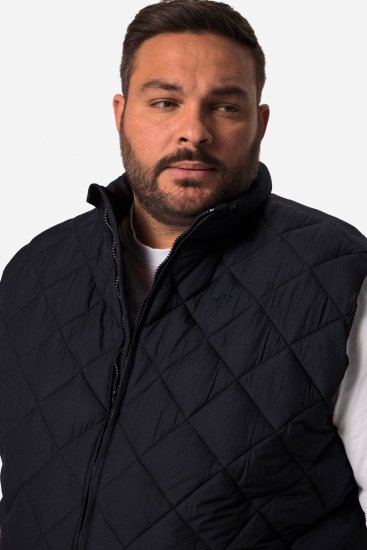 Men+ 578 Gilet trapuntato con collo alto Blu scuro - Giubbotti - Giubbotti Uomo Taglie Forti