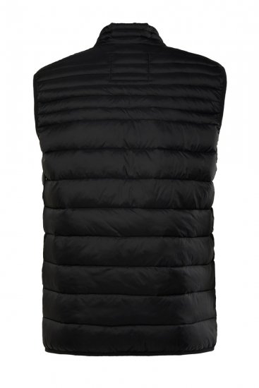 Boston Park 583 Gilet trapuntato con collo alto Nero - Giubbotti - Giubbotti Uomo Taglie Forti
