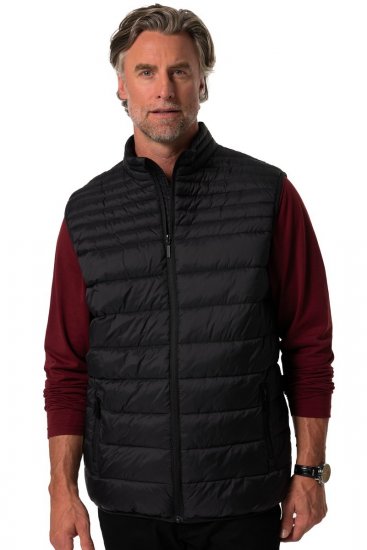 Boston Park 583 Gilet trapuntato con collo alto Nero - Giubbotti - Giubbotti Uomo Taglie Forti
