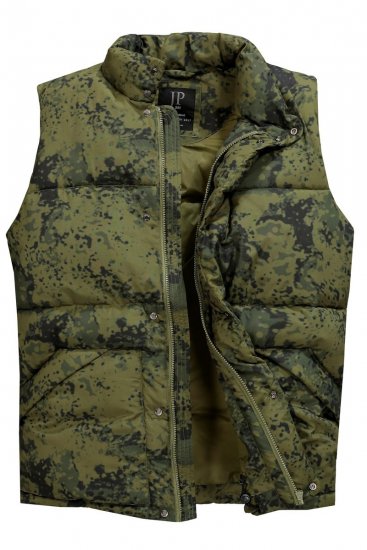 JP1880 831610 Gilet trapuntato mimetico Verde - Giubbotti - Giubbotti Uomo Taglie Forti