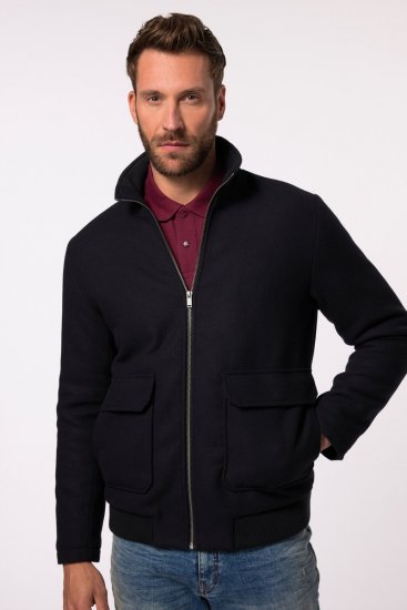 JP1880 831627 Giacca bomber in misto lana Blu scuro - Giubbotti - Giubbotti Uomo Taglie Forti