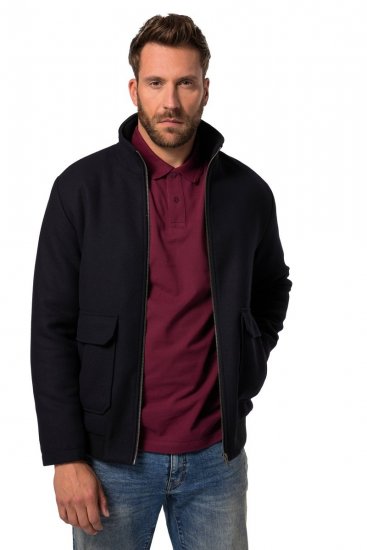 JP1880 831627 Giacca bomber in misto lana Blu scuro - Giubbotti - Giubbotti Uomo Taglie Forti