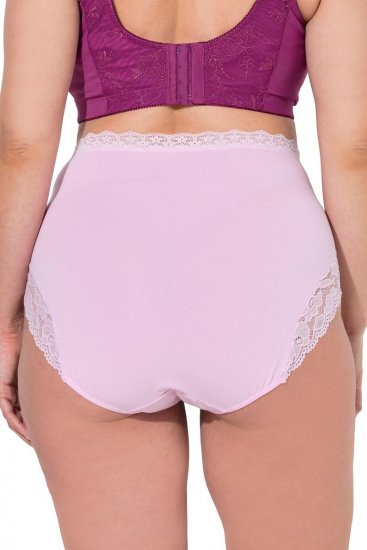 Ulla Popken 831866 Slip a vita alta con pizzo confezione da 3 Blu scuro - Slip - 