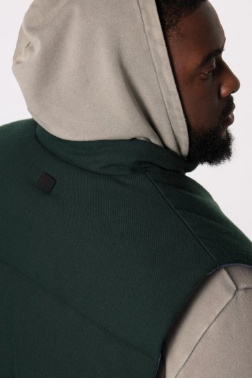 STHUGE 831896 Gilet flanella imbottito Verde scuro - Giubbotti - Giubbotti Uomo Taglie Forti