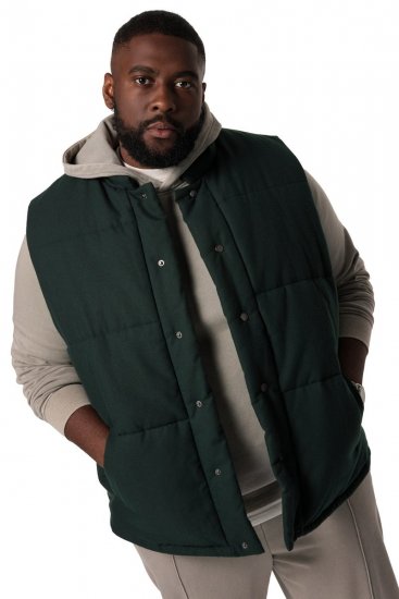 STHUGE 831896 Gilet flanella imbottito Verde scuro - Giubbotti - Giubbotti Uomo Taglie Forti