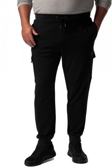 Men+ 113 Pantaloni della tuta con tasche cargo Nero - Pantaloni & pantaloncini tuta - Pantaloni Tuta Uomo Taglie Forti