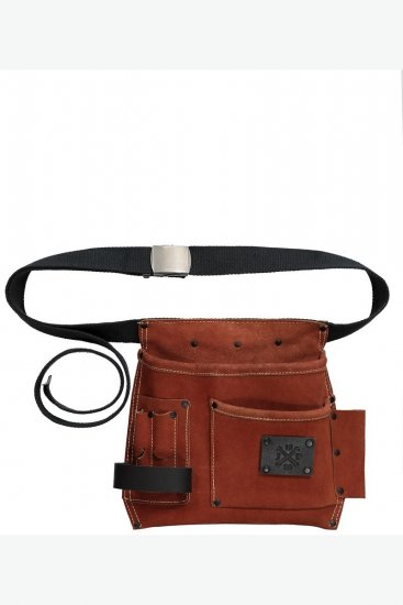 JP1880 832565 Cintura portautensili in pelle extra lungo Marrone scuro - Cinture portautensili - 