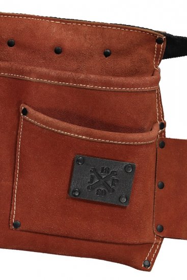 JP1880 832565 Cintura portautensili in pelle extra lungo Marrone scuro - Cinture portautensili - 