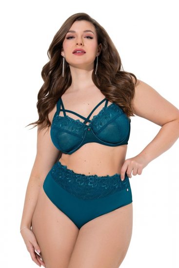 Ulla Popken 832864 Perizoma con pizzo Petrolio - Slip - 