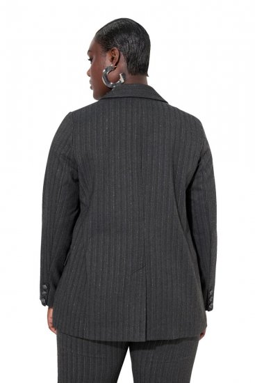 Ulla Popken 832935 Blazer spigato con riflessi metallizzati Grigio - Blazer - Blazer Taglie Forti da Donna